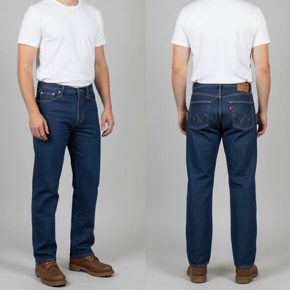 Vtg Wrangler Cowboy Cut Jeans High Rise Dark Wash Western Workwear Denim 48x32 - Picture 1 of 10